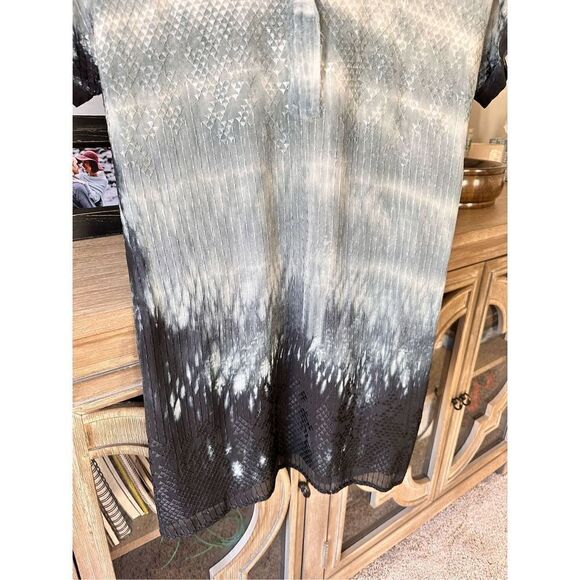 D67 Try B 212 Button Down Tie Dye Silk Dress Women’s Size Small - Picture 4 of 8
